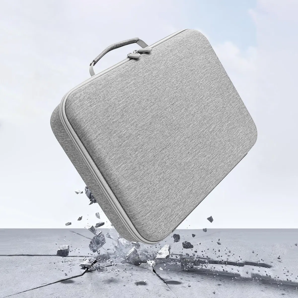 Bolsa de Almacenamiento compatible con Ecovacs Mini Robot Limpiacristales, Estuche Específico para Robots Limpiacristales (37x26x8 cm), con Cremalleras Dobles y Asas