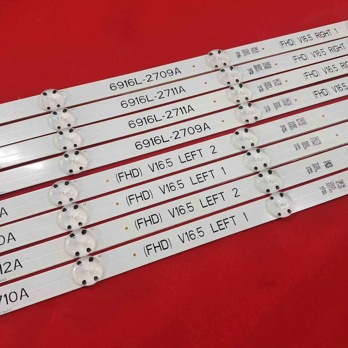 Tira de retroiluminación LED de 8 Piezas, 8 lámparas compatibles for LG 49 V16.5 ART3 49LH590V 49UH594 49LJ510M 49LJ58300W 49UH603V 49UH620V 49LW340C 49LW340H