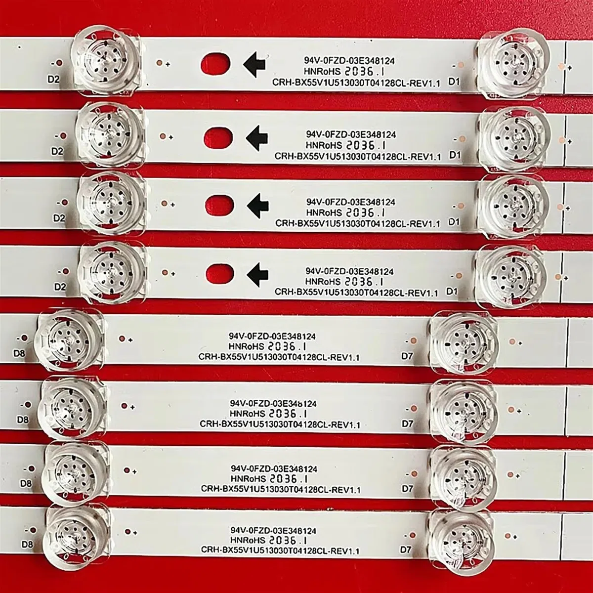 Tiras de retroiluminación LED 12LED compatibles for HISENSE H55B7100UK H55B7100 H55B7300 H55B7300UK HD550V1U51-T0L4