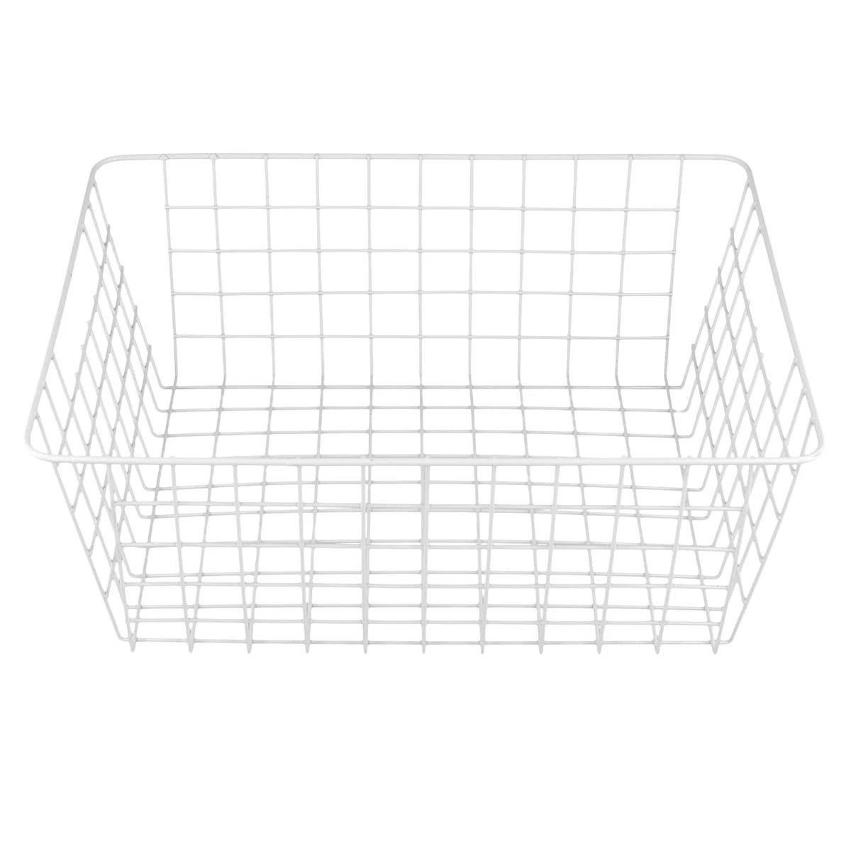 SINJEUN 3 unidades de 36 x 29 x 15,5 cm, cesta de alambre blanco, cesta de almacenamiento, para congelador, cesta de rejilla, cesta de alambre rectangular para cocina y congelador