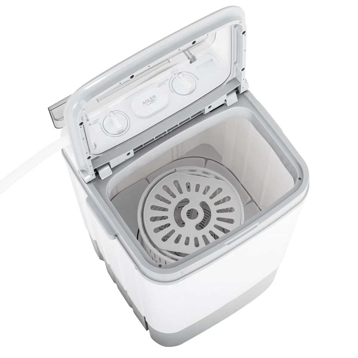 Adler AD 8057 - Lavadora con función centrifugado (6 kg, ideal para camping, autocaravanas y apartamentos pequeños)