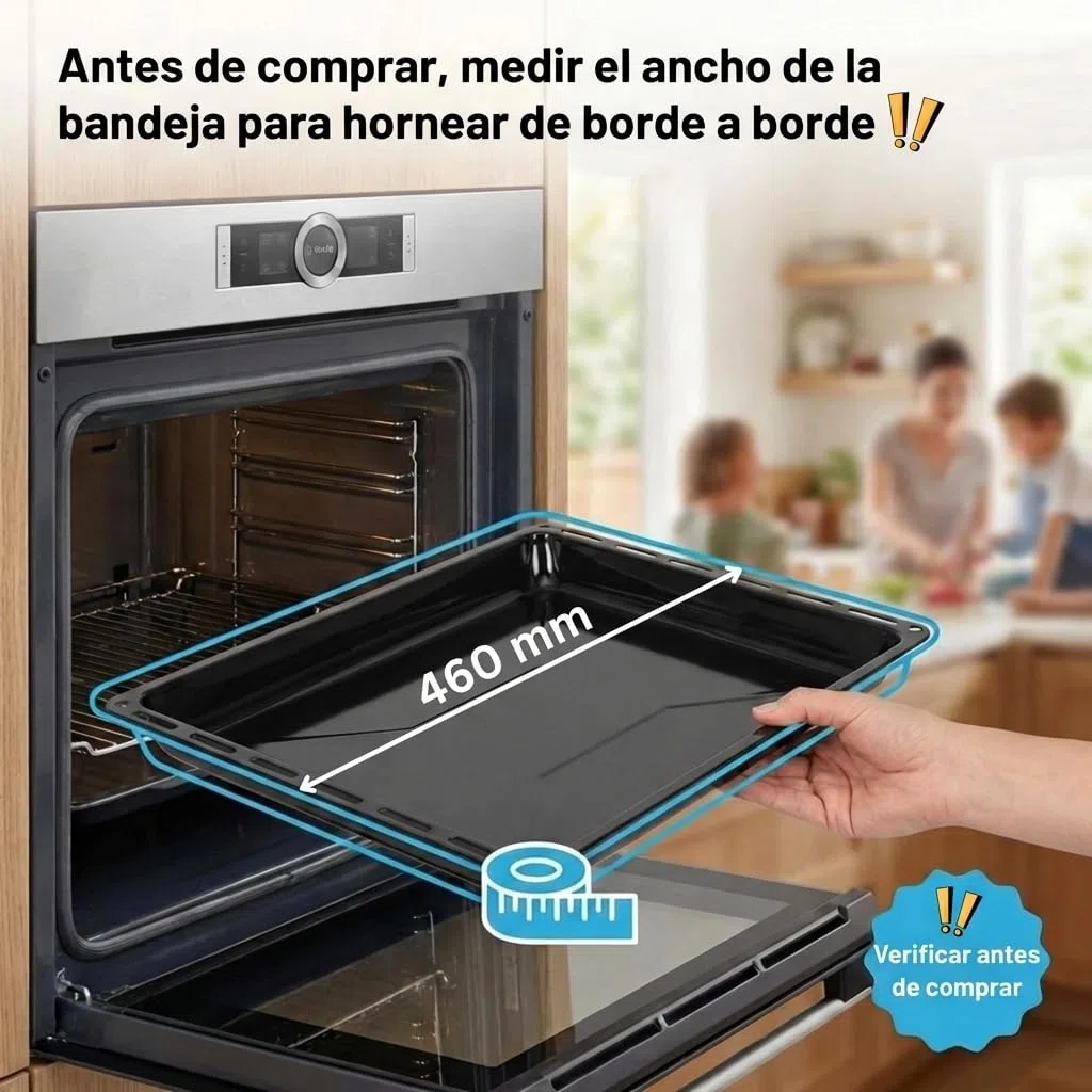 ICQN Bandeja Esmaltada para Horno 46x37x3 cm, Compatible con TEKA y Bosch