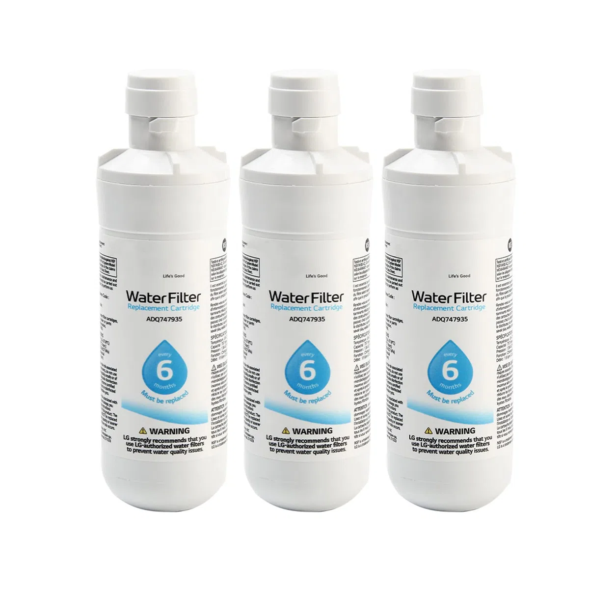 QOTSTEOS Filtro de agua reemplazable del refrigerador LT1000P, reemplazo del filtro de agua del refrigerador casero para Kenmore9980 (3PCS)
