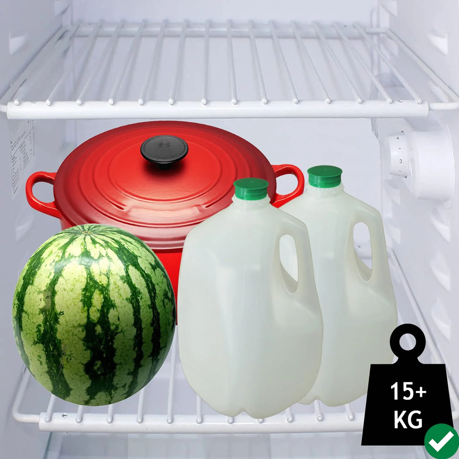 SPARES2GO Universales Ajustables Extensibles Refrigerador Congelador Estantes (Paquete de 2, Recubiertos de Plástico Blanco)