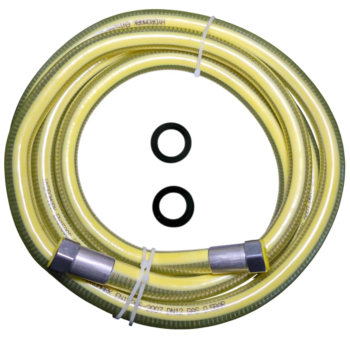 Manguera de gas 3 metros de 1/2" acero hembra-hembra FF según la norma EN 15266 para la cocina/cocina GLP completa de juntas