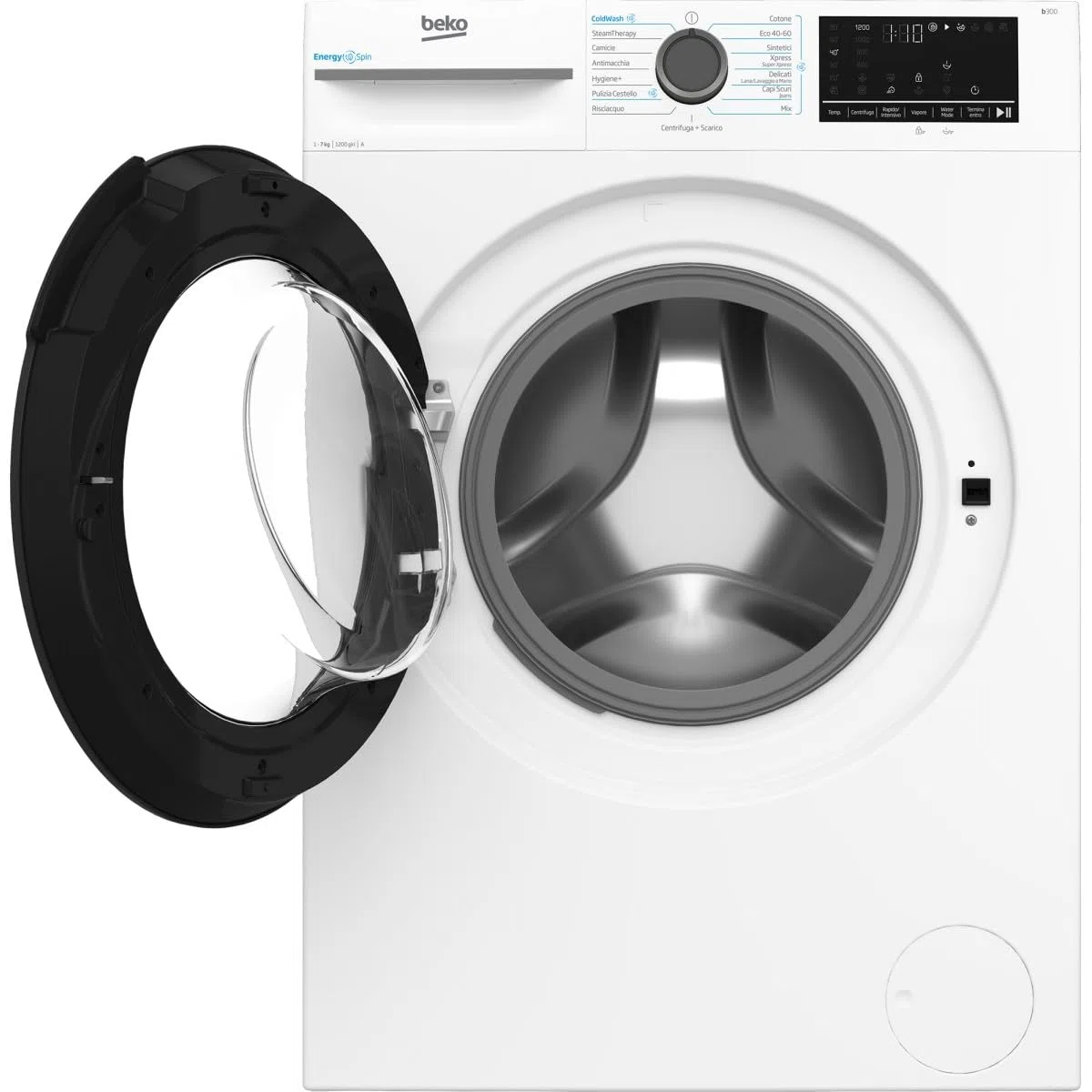 Beko Lavatrice 7kg Energyspin Ainvertervapore 49cm 1200giri Bmwsu4721a
