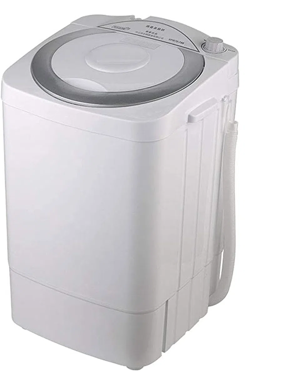 Lavadora portátil 220V 7KG Capacidad Total Lavado y Centrifugado de una Sola Tina Deshidratación U~V Limpieza Profunda Compacto, Azul, marrón, Plateado, Azul, Plateado