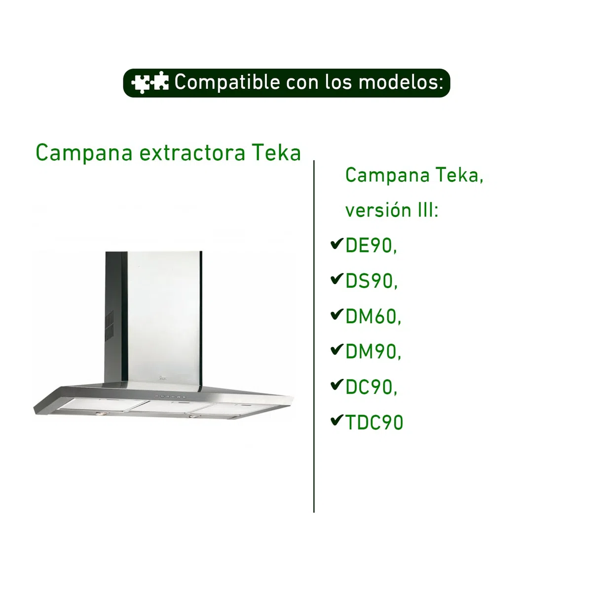 ELECTROTODO filtros de aluminio compatible con campana extractora Teka CNL1000/CNL2000 61801289 (2 unidades)