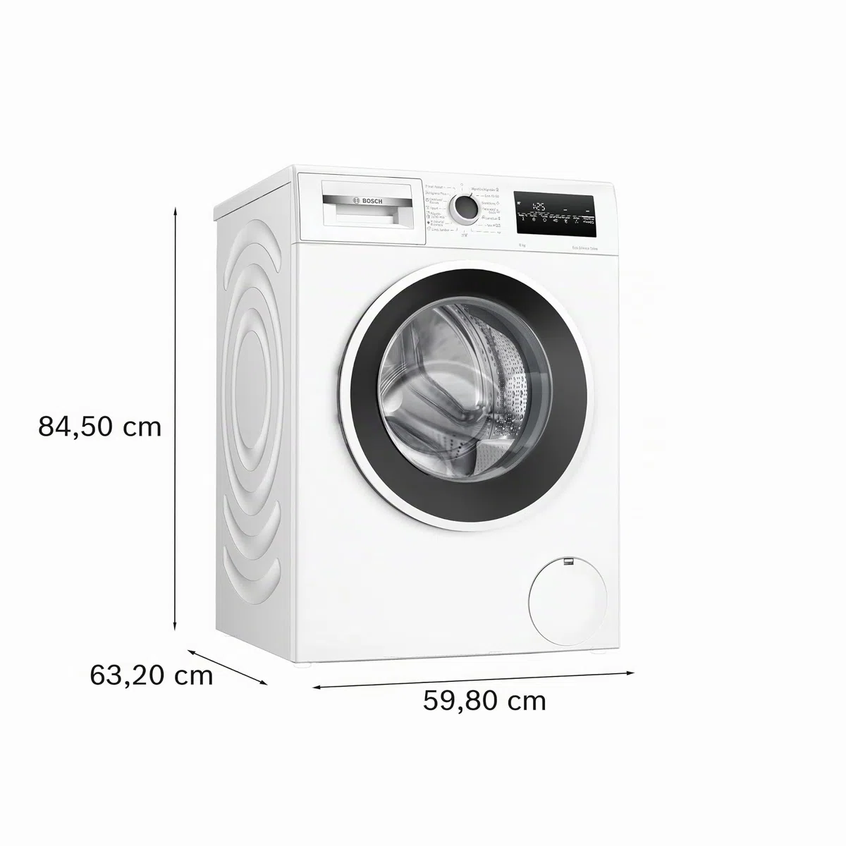 Bosch, Lavadora, Serie 4, 8 kg, Iron Assist, blanco, WAN28283ES | Planchado más fácil gracias al programa de vapor, con un motor silencioso y duradero.