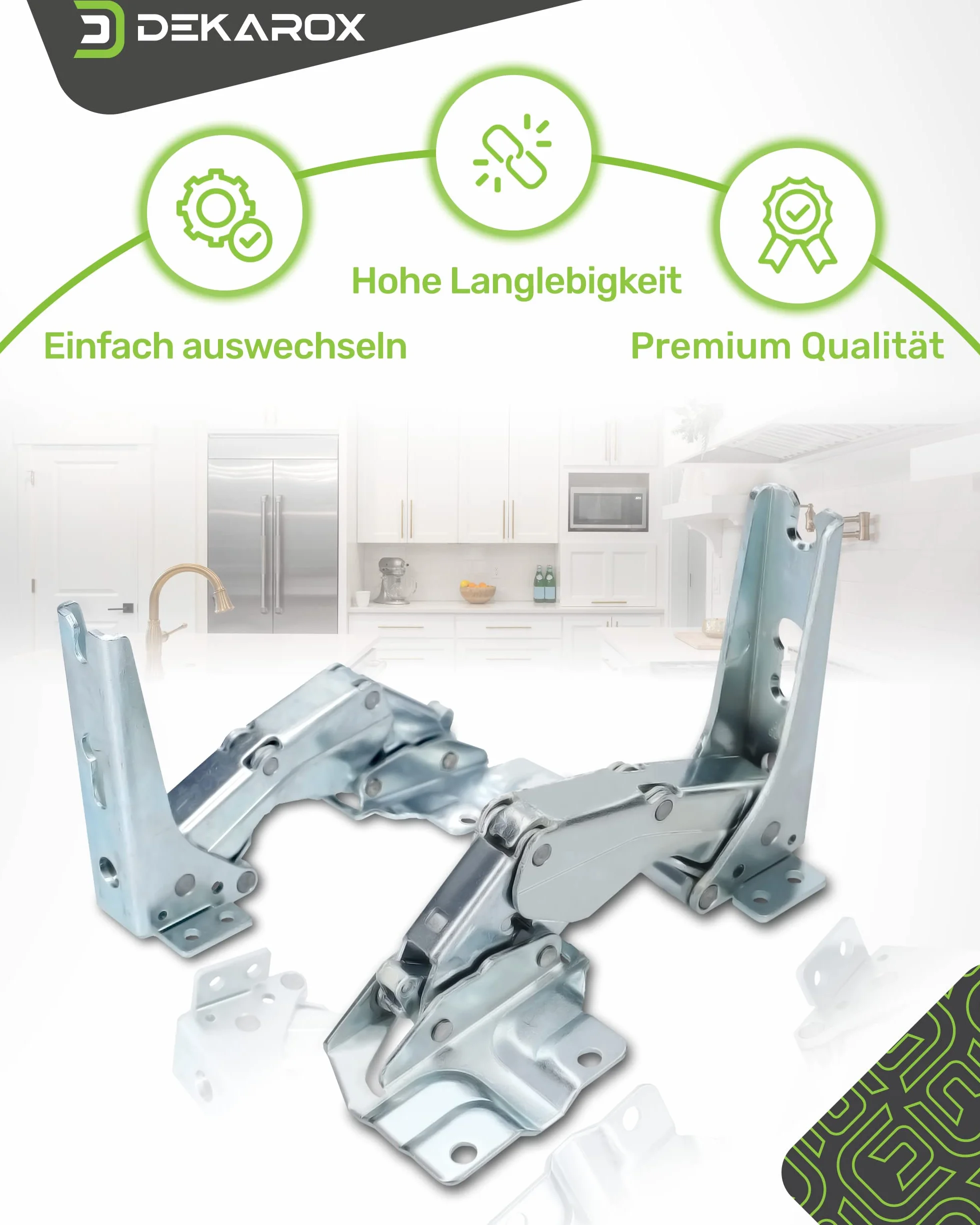 Juego de bisagras de puerta para Bosch Siemens 481147 00481147 para Electrolux AEG 4071314258 para Küppersbusch 430332 para Miele 5546050 para frigorífico y congelador